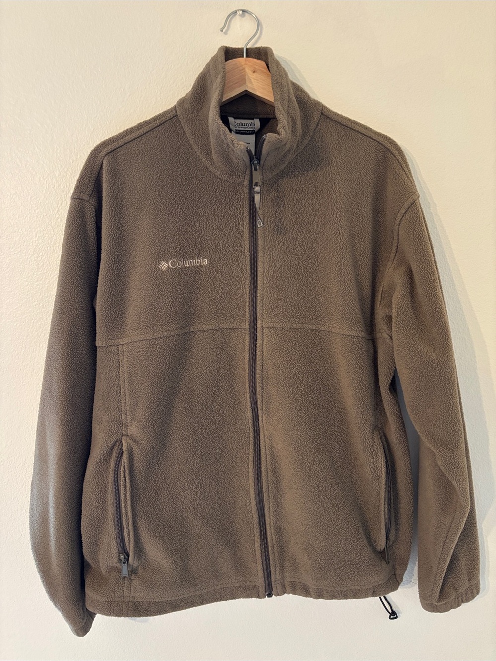 Columbia Fleece Neutral Zip Up Cozy Sweatshirt Large